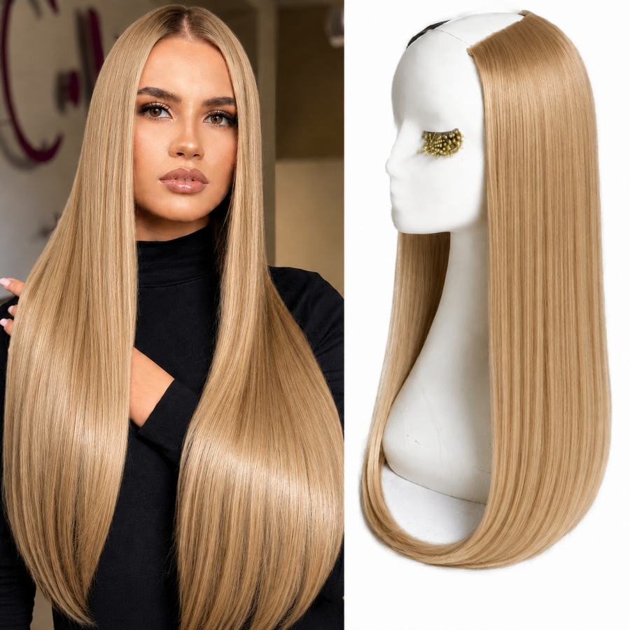 Extensii Front Lace (Semiperuca) DeLuxe Blond Frappe Extensii Front Lace (Semiperuca) DeLuxe Blond Frappe